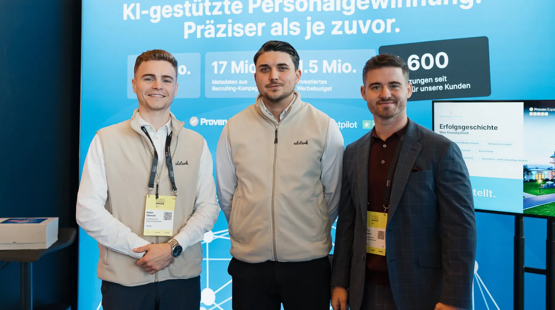 Das Adstark-Team am Messestand